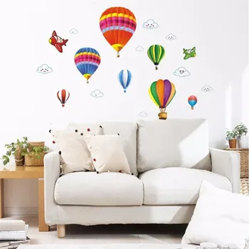 

Hot Air Ballon Wall Sticker Cartoon Traffic Wallpaper For Baby Bedroom Home Decals Diy Adhesive Pvc Decoration Art Posters