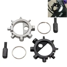 1 набор из нержавеющей стали многофункциональная отвертка кольцо для ключей EDC инструмент открывалка для бутылок Инструменты для регулировки велосипеда серый черный цвет