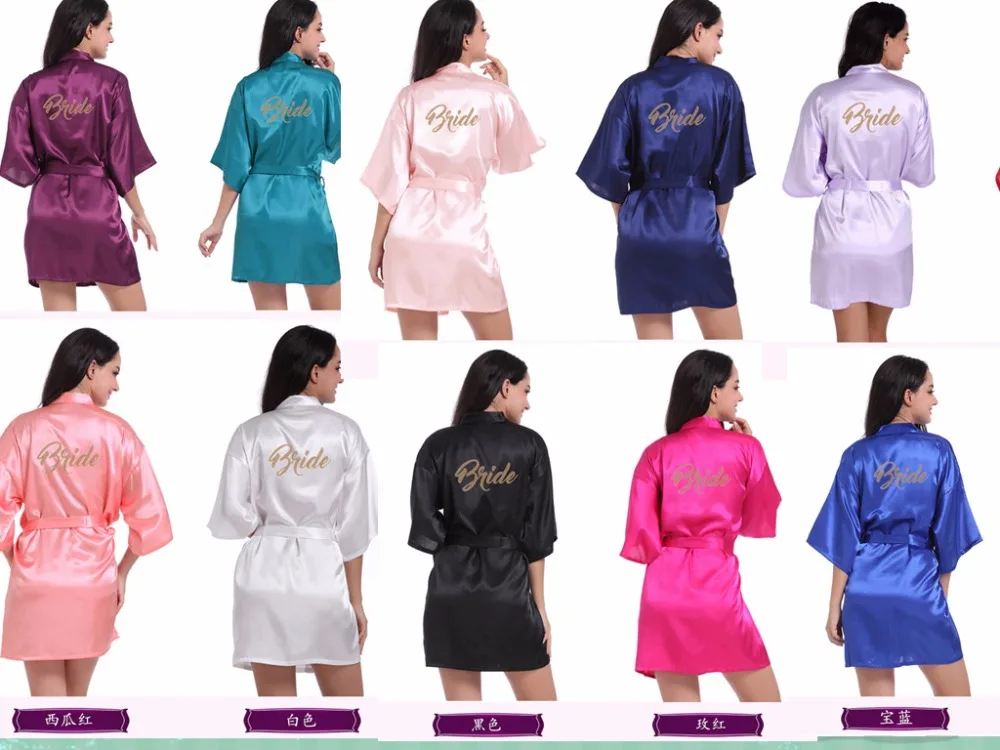 

Women Bathrobe Letter Bride Bridesmaid Mother of the Bride Maid of Honor Matron Get Ready Robes Bridal Party Gifts Dressing Gown