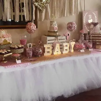 

Birthday Wedding Baby Shower Table Tulle Tutu Skirt Decoration