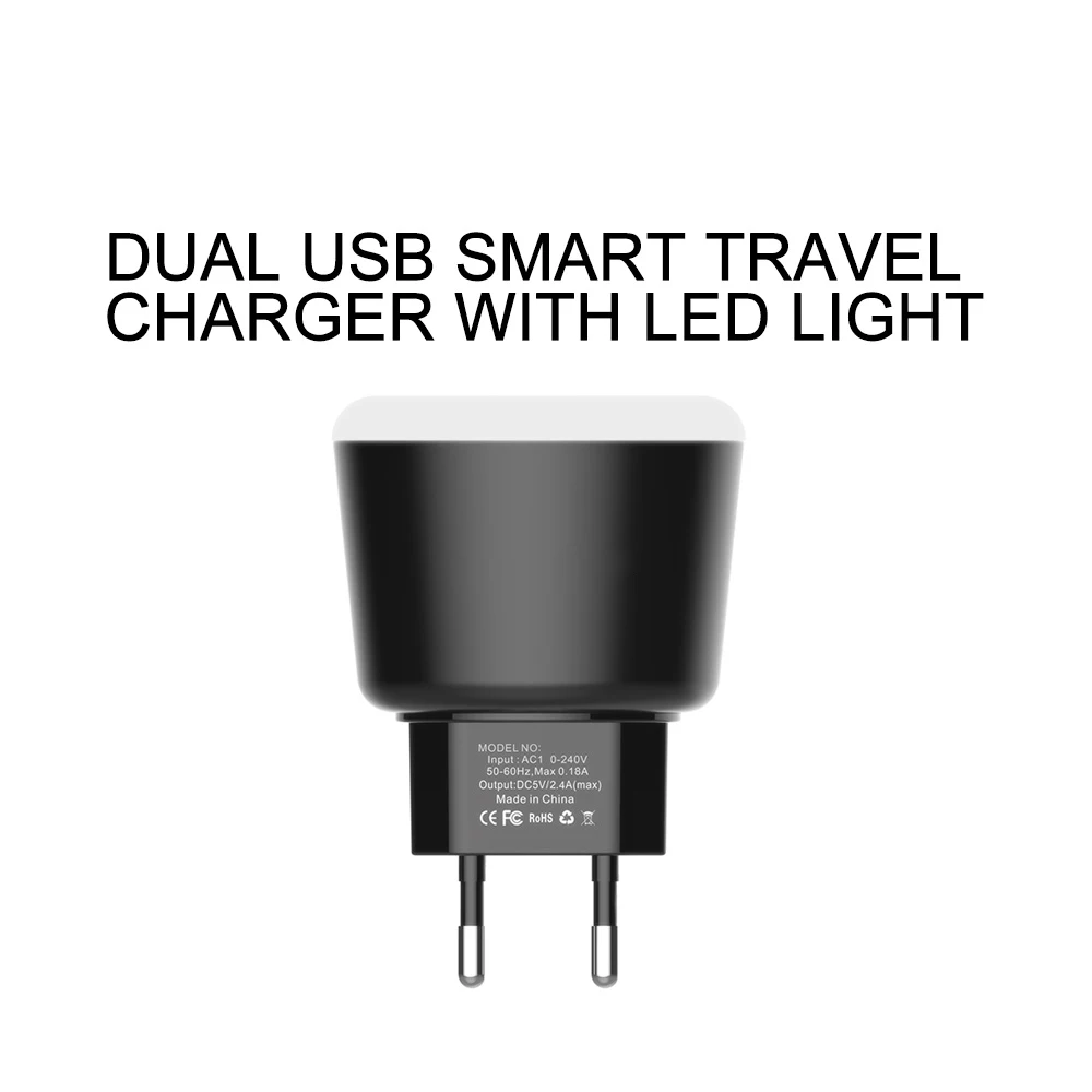USB зарядное устройство VOXLINK умное светодиодное быстрое для iPhone X Xs 8 iPad Samsung Galaxy s8 s9