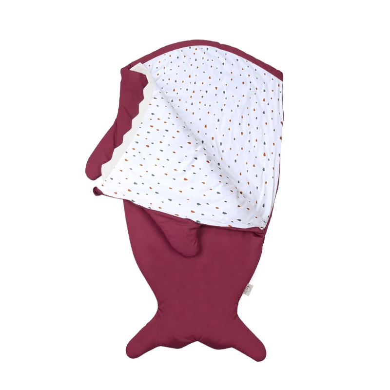 Insular/Новое поступление; брендовый детский спальный мешок с акулой; зимний детский спальный мешок; теплое детское одеяло; пеленка - Цвет: Burgundy