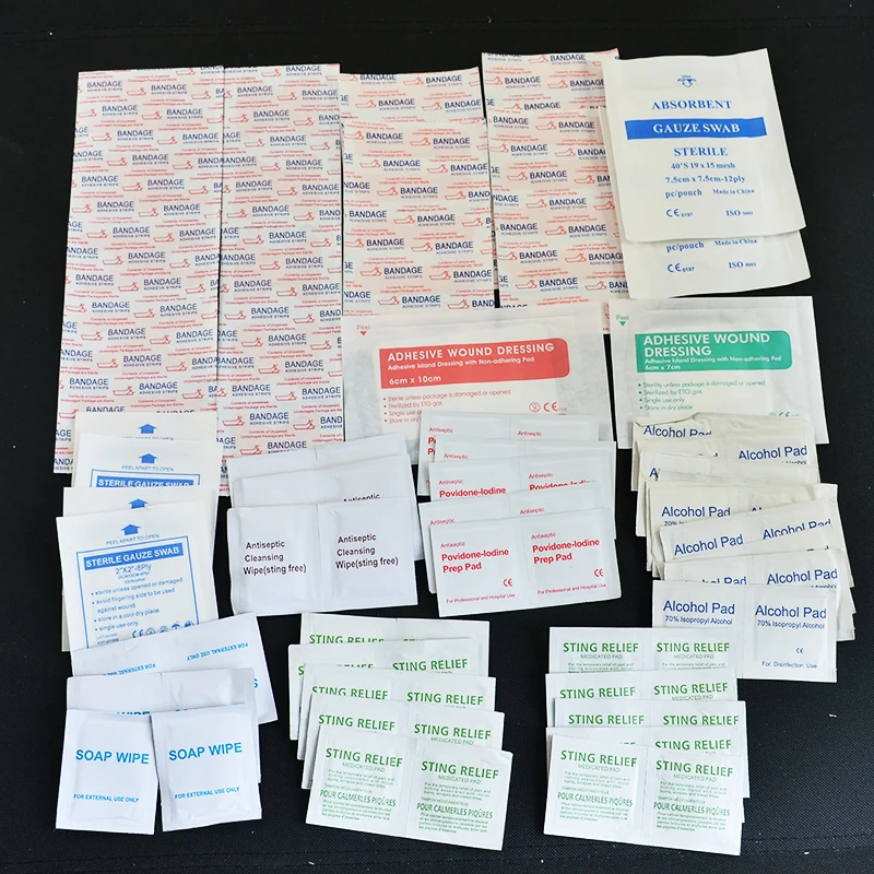 180 unids/pack seguro de viaje Kit de primeros auxilios senderismo Camping emergencia médica Kit de tratamiento paquete al aire libre supervivencia en la naturaleza