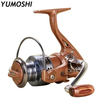

12+1BB Feeder Spinning Fishing Reels 5.5:1 Brown All Metal Folding Rocker Arm Spinning Carp Fishing Reels Carretilha de pesca