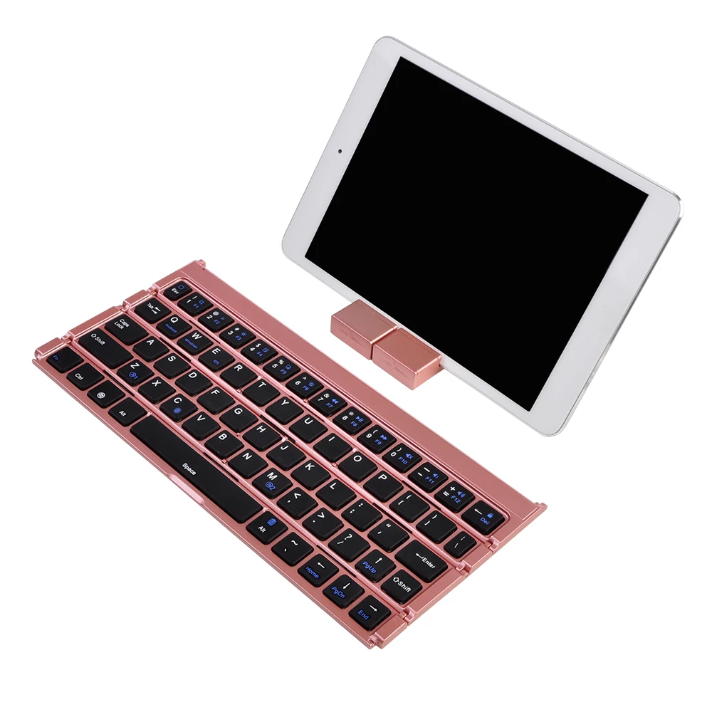 

Keyboard Gamed Office BK808 Mini Portable Folding Keyboard Dual Channel Foldable Keyboard for IOS Android Windows