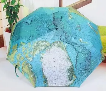 

Party Favors World Map Umbrella Anti-UV Water repellent