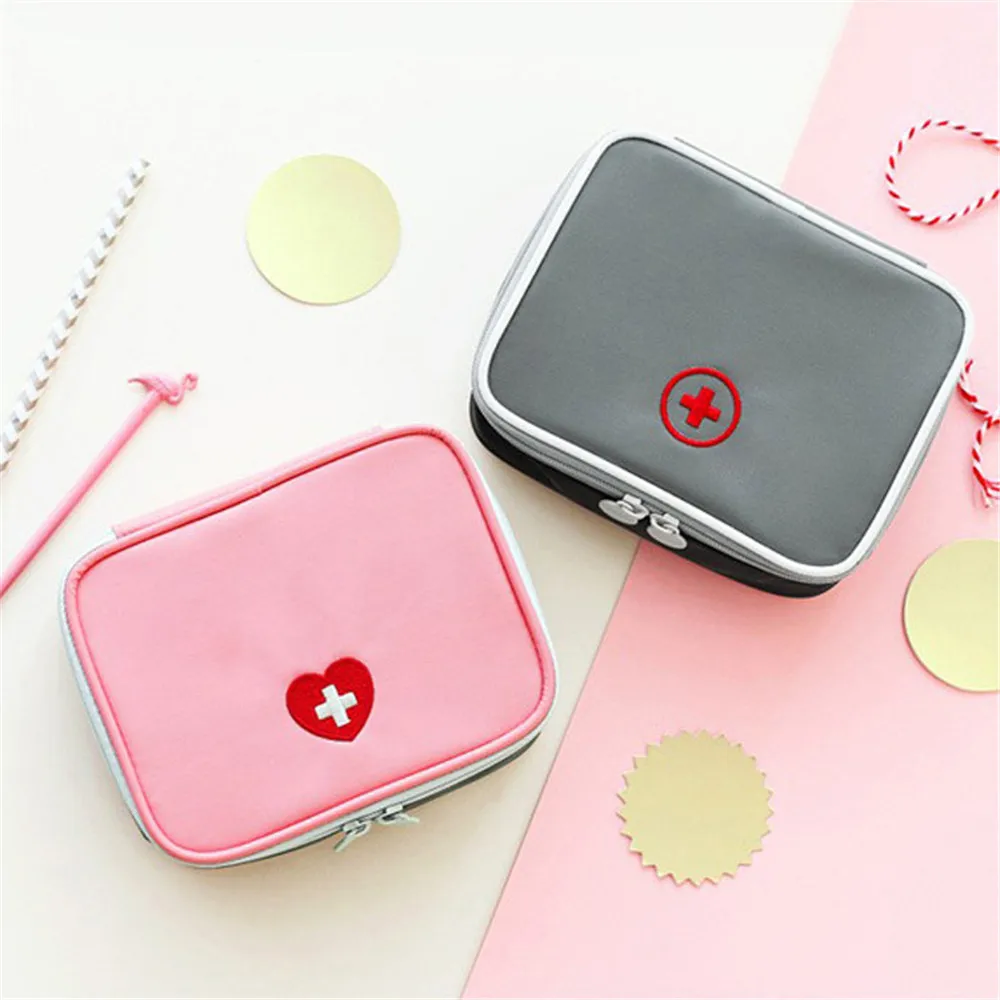 

FOURETAW 1 Piece Creative Portable Travel Medical Kit Desk Mini First Aid Kit Sundries Storage Bags Outdoor Car First Aid Bag