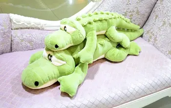 

free shipping , large green Crocodile plush toy, soft throw pillow ,cushion birthday gift h552