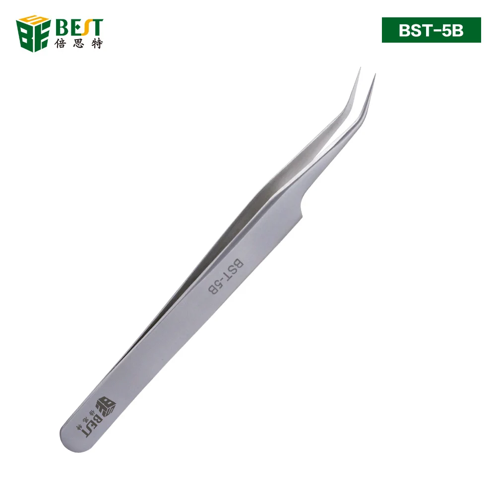 

1 PC new stainless steel industrial matte tweezers watchmaker repair tools excellent quality