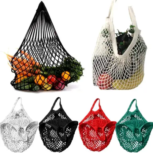 

2018 New Mesh Net Bag String Shopping Bags Reusable Fruit Vegetable Storage Handbag Totes Grocery Mesh Bag Shopper Pouch