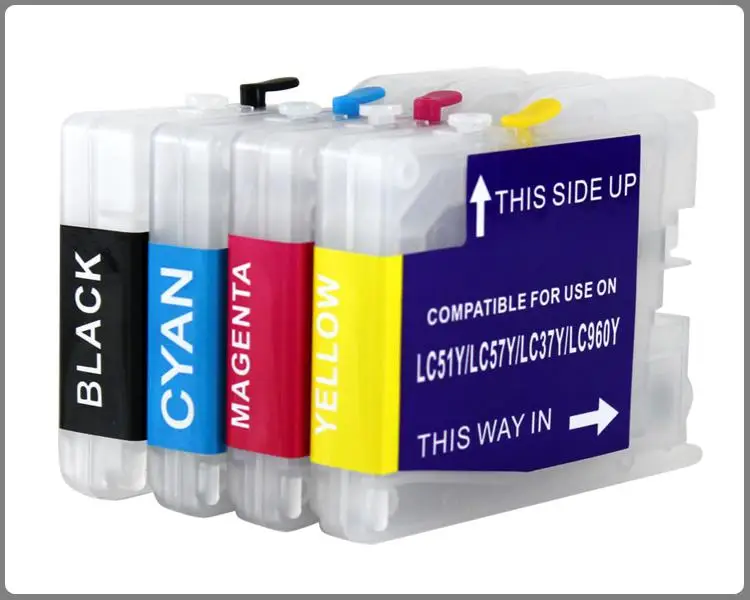 

for Brother LC51 LC57 LC37 LC960 LC970 LC10 LC1000 Refillable Ink Cartridges for Brother MFC 240CN 440CN 3360C 5460C 260C 135C