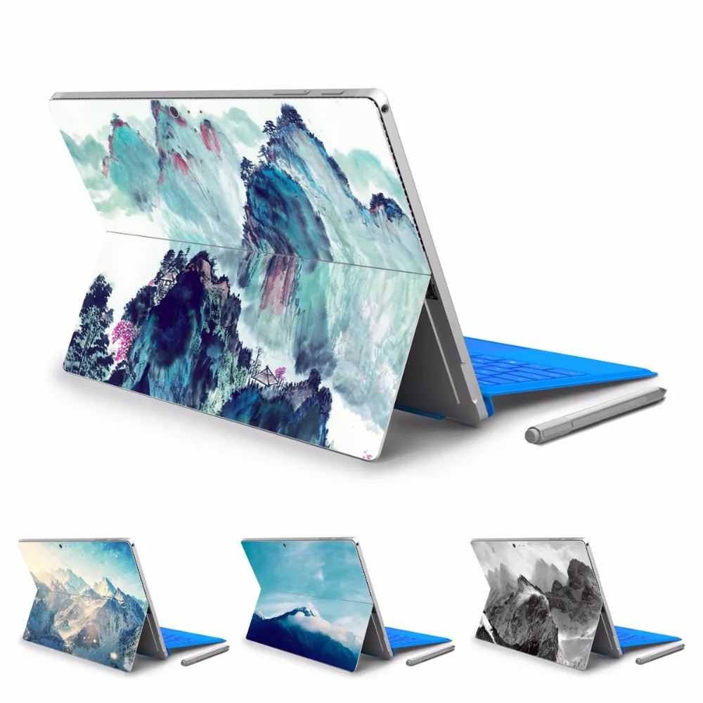 GOOYIYO для Micro Surface Pro 5 виниловая наклейка на заднюю панель планшет деревянная