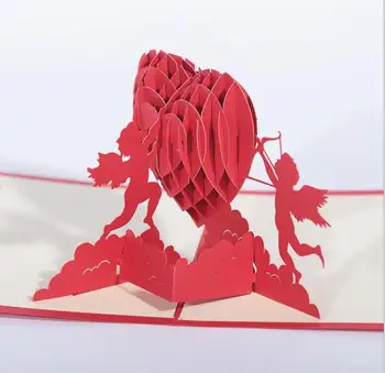 

10pcs 3d greeting card romantic love greeting card handmade paper cut greeting card