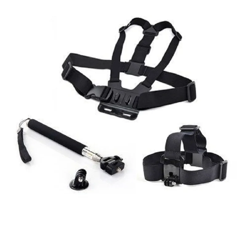 

Lightdow Chest Strap + Head Strap+ Handle Monopod + Tripod Adapter For GoPro 6 5 4 3 SJCAM Xiao yi SOOCOO Eken Sport Camera