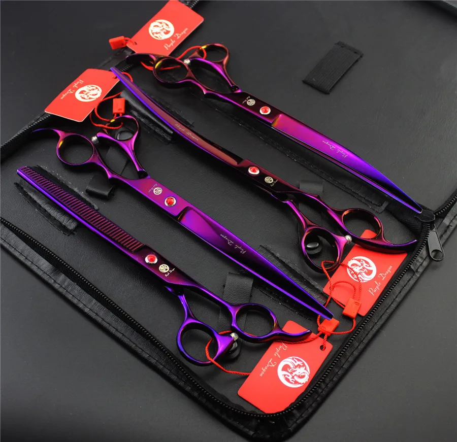 8.0 inch 7 inch Professional Pet Grooming Scissors Set 440C Hair