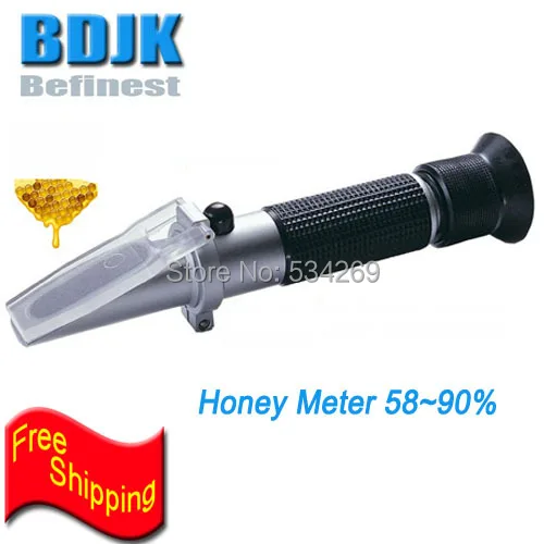 

Handheld Honey Meters 58~90% Brix 38~43 Be' and 10~33% Water Refractometer Honey Baume