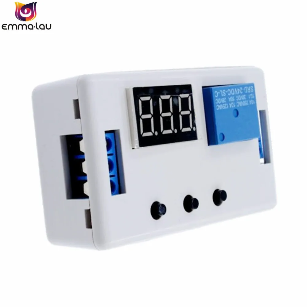 

DC12V Digital LED Display Time Delay Relay Automation Self-lock Delay Timer Control Switch Relay Module With Case