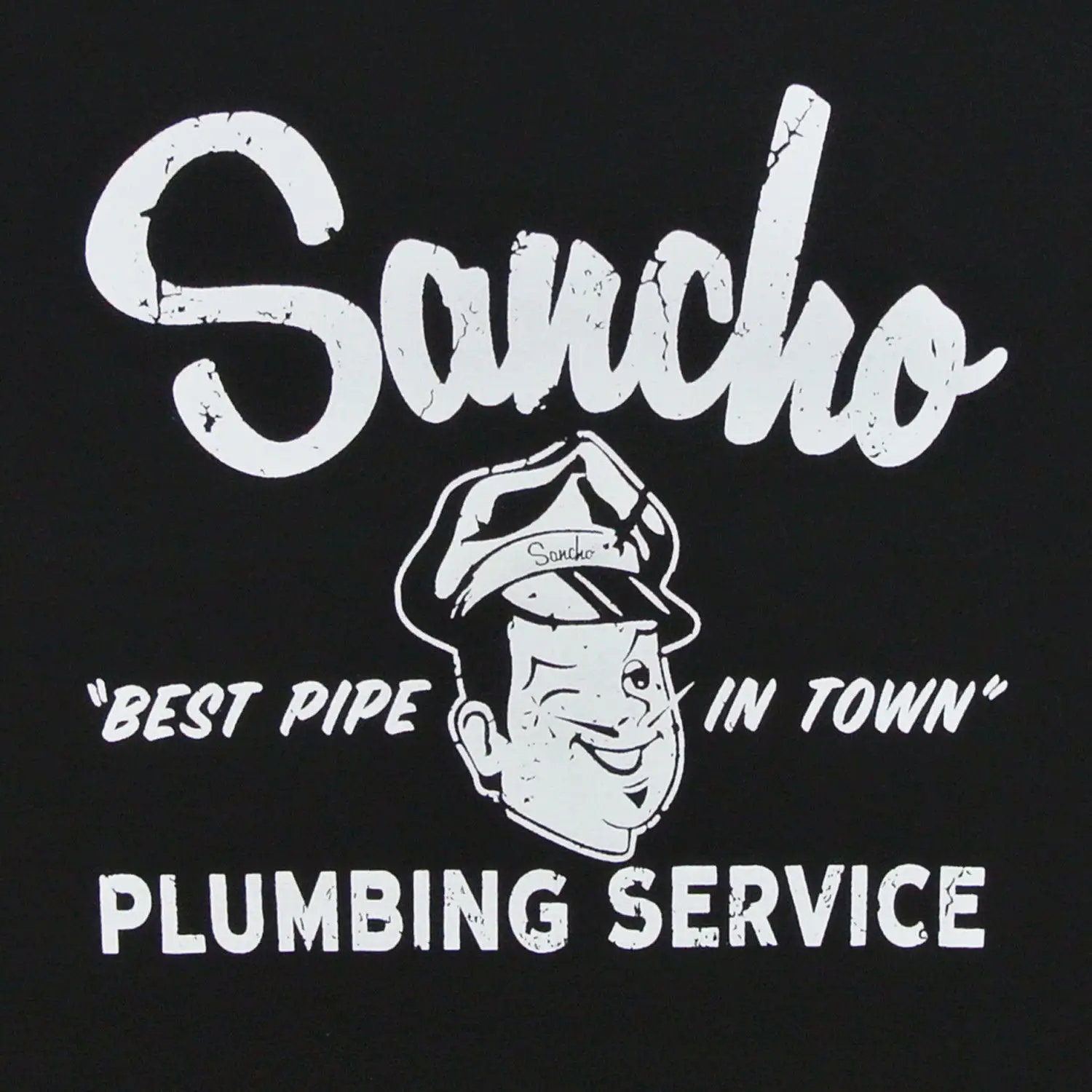 Sancho السباكة خدمة أفضل الأنابيب في بلدة مضحك الأسود البكالوريوس حزب تي شيرت بارد عارضة فخر t قميص الرجال للجنسين جديد الأزياء