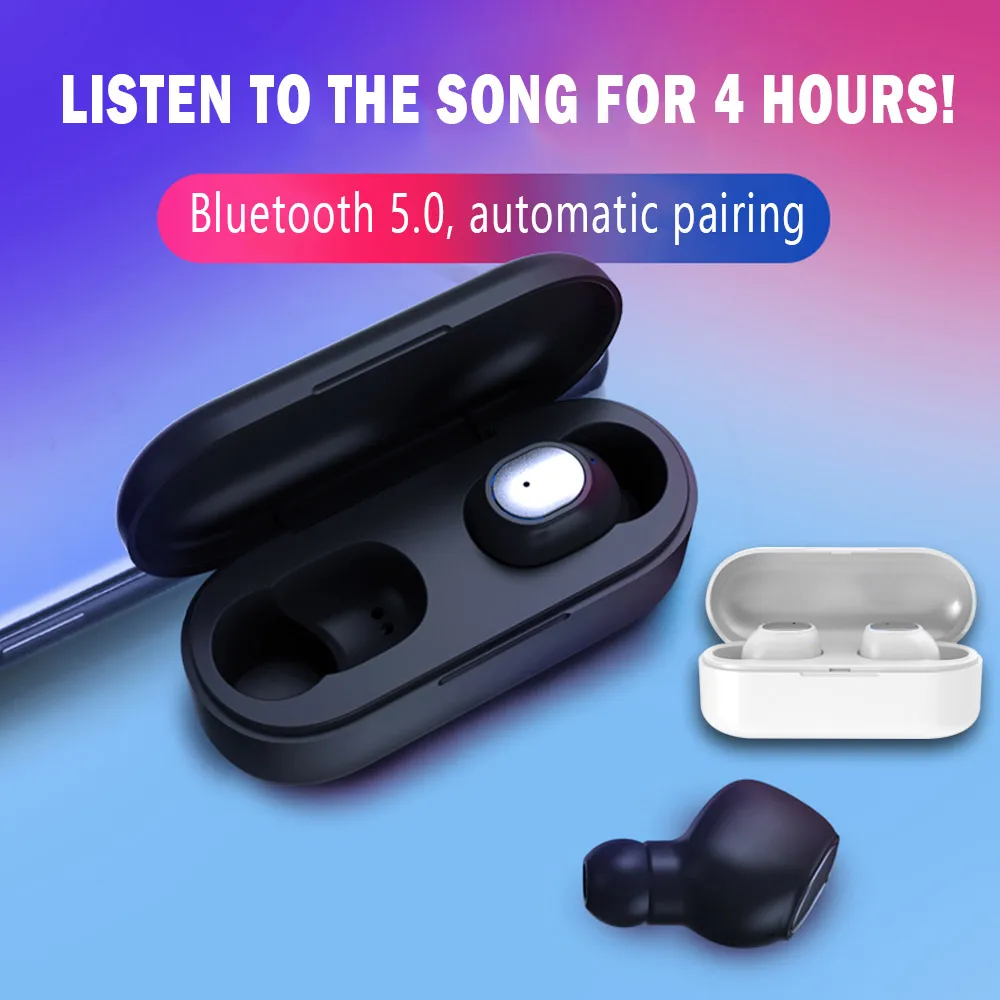 Mini Bluetooth 5.0 Earphone Wireless bluetooth subwoofer Stereo earphones Sports headset Support Automatic pairing Smart Phones