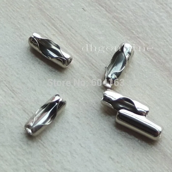 500 pcs Connector Clasp Fit 2.4mm 3 Ball Chain for Link Bead Hook Clip