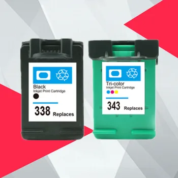 

338XL 343XL Remanufactured Ink Cartridge Replacement for HP 338 343 for HP338 Deskjet 5740 6520 6540 6840 Photosmart 8150