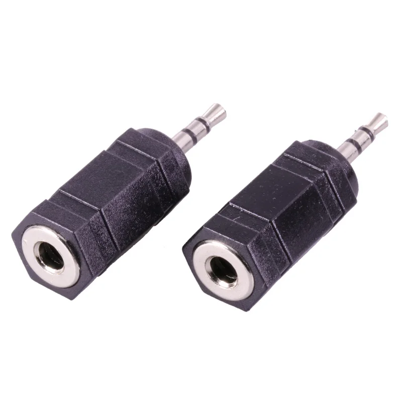 100pcs lot 3 Poles Stereo 2 5mm Male Plug to 3 5mm Stereo Female Jack Socket 2 5 to 3 5 Audio Connector Headphone Wire Connector