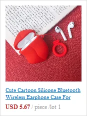 Красивый силикон Bluetooth наушники Беспроводная Спортивная гарнитура чехол для Apple AirPods с зарядным интерфейсом Наушники usb аксессуары
