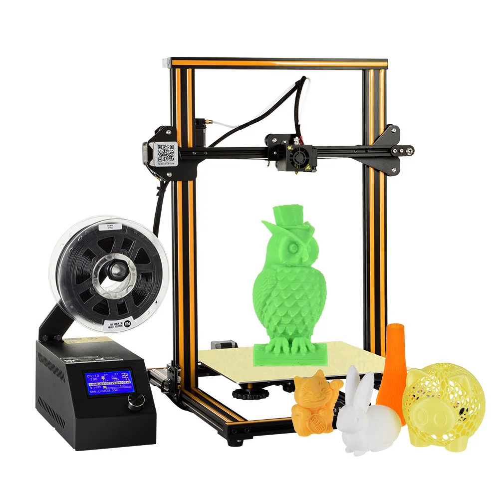 Creality 3d принтер CR-10 Полностью Собранный плюс размер печати 300*300*400 мм 3d принтер DIY комплект с sd-картой и 200 г нити