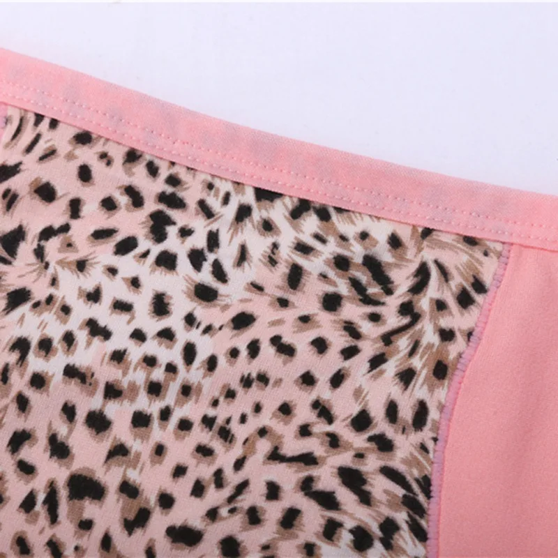 Для женщин Хлопок Leopard трусики нижнее белье, женские трусы-шортики пикантное женское нижнее белье дышащее нижнее белье