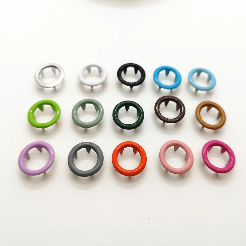 

Snap-Buttons Stud Fasteners-Press Prong Metal Baby Multicolor 11mm 50set for Romper Buckle
