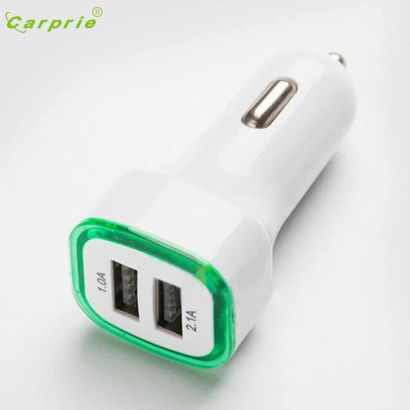 Carprie الساخن بيع-شاحن سيارة 2.1a الصمام usb مزدوج 2 ميناء محول مقبس شاحن سيارة لفون ل سامسونج مارس 29