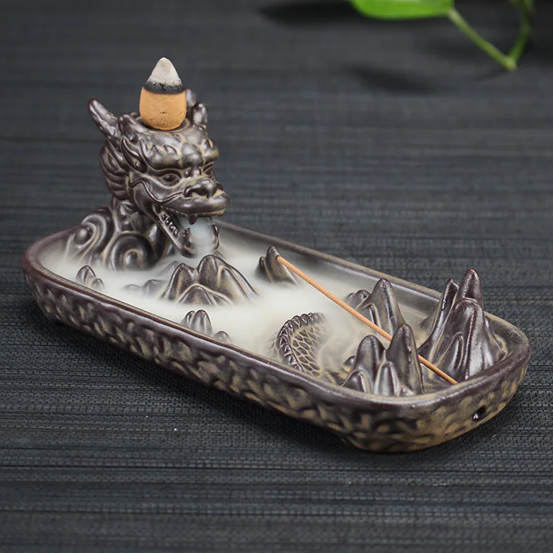 Держатель для ароматических палочек и 10 конусов|incense stick holder|smoke backflowbackflow incense burner |