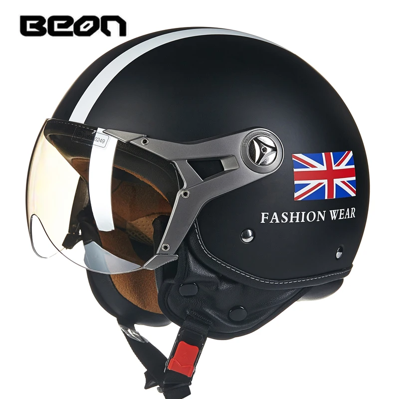 Унисекс BEON летний винтажный мотоциклетный шлем 3/4 face Casco capacete DOT approved four seasons для B100