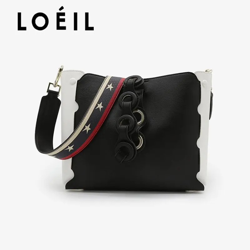 

LOEIL 2018 autumn and winter new European and American big name personality practical large capacity shoulder portable handbag