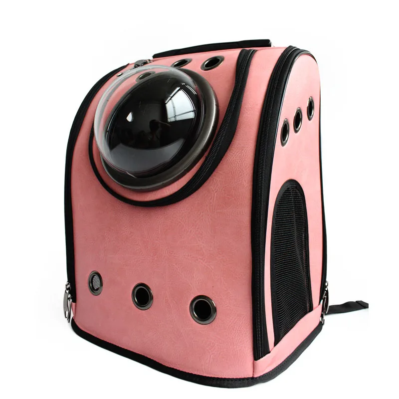 High Quality Leather Space Capsule Pet Cat Backpack Bubble Window for Kitty Puppy Small Dog Carriers Crate Outdoor Travel Bags4