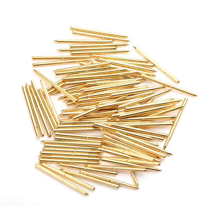 Test Probe Spring Brass Gold Plated for Testing Circuit Board Electronic Instrumentation Tools PA125-B Length About 33.35mm