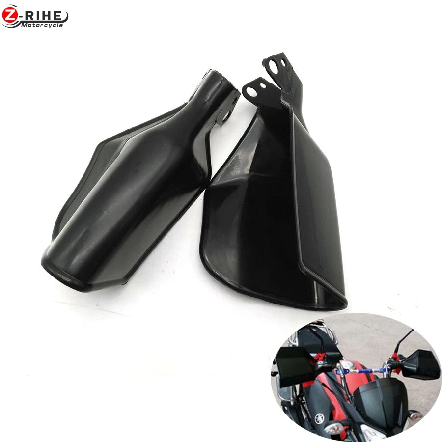 New Black 2pcs Motorcycle Handguards Hand Guards Protectors Motorbike