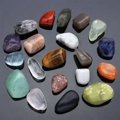 

Natural Crystal Mineral Specimens 20pcs Natural Crystal Gemstone Polished Healing Chakra Stone Display hot Gemstone Beads Modern