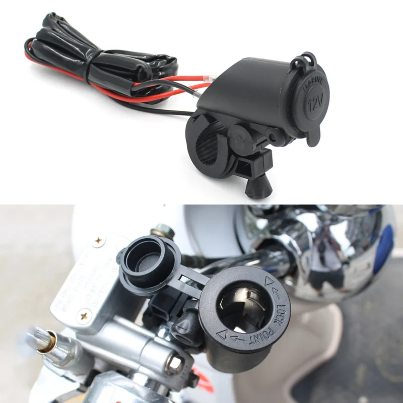 

Motorcycle Cigarette Lighter adaptor Dual USB Motor Charger Socket Fast Charge Moto Accessories