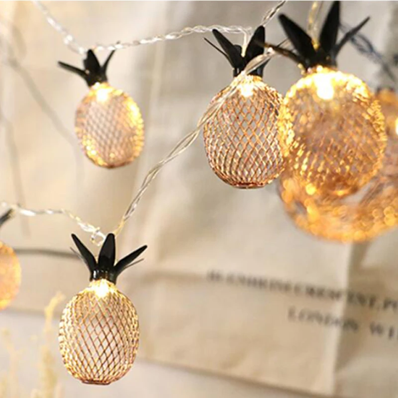 Led Light String Pineapple Lamp Strings10203040LEDs Fairy String Lamp Waterproof Battery Operated Xmas Party Lighting (6)