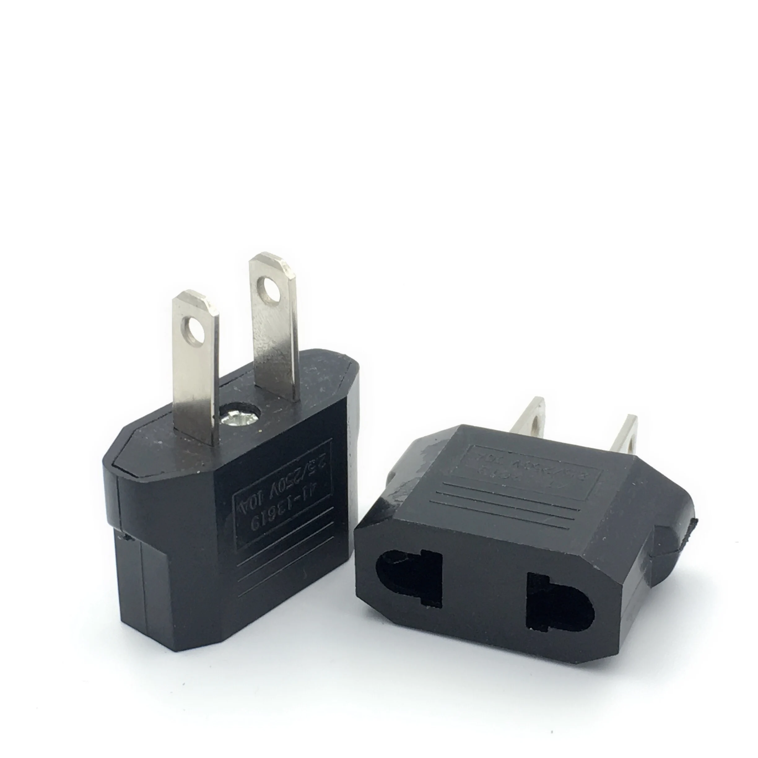 

100 Pcs/lot High quality European Euro Eu AU to US/USA Plug Power Socket Travel Charger Adapter Plug Outlet Converter Adapter