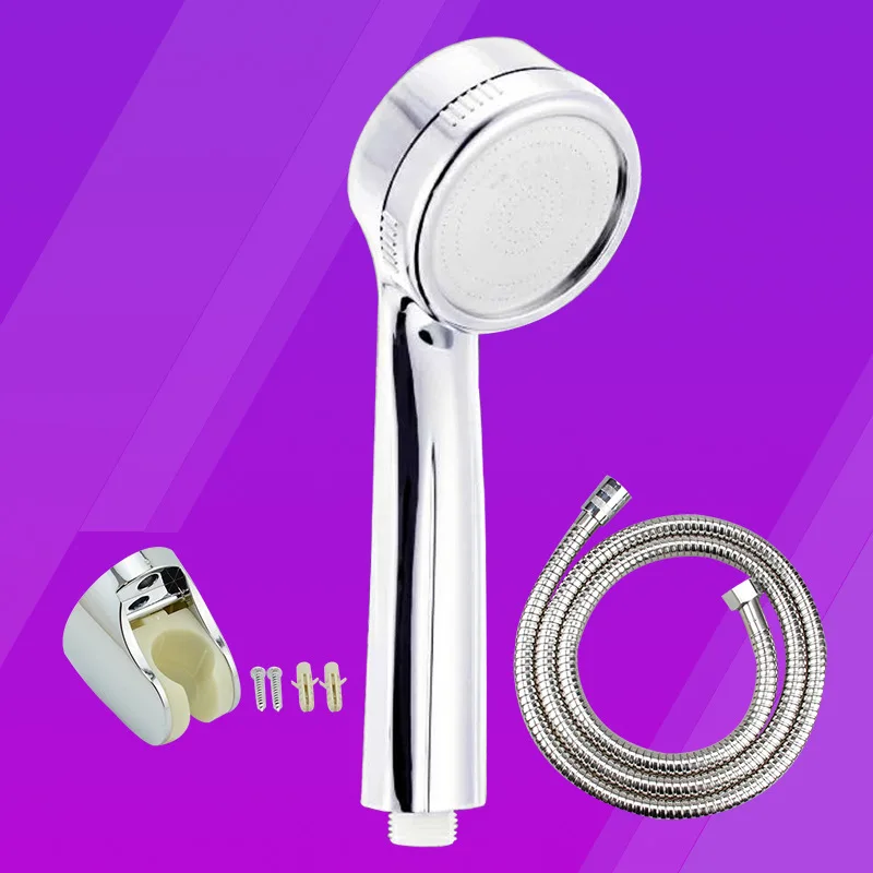 

Bathroom Shower Head Three-speed Bathroom Shower, Hand-held Plating Water-saving Device Set Multi-function Shower Head