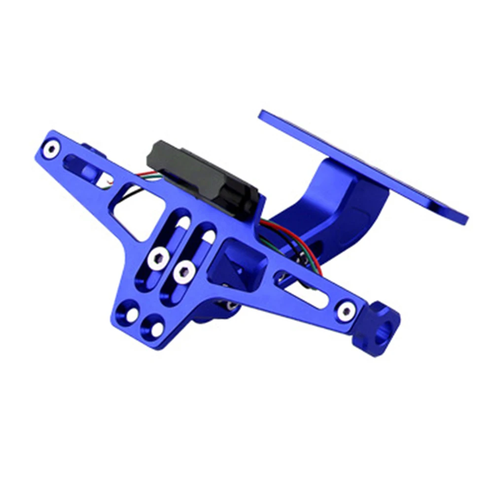 Универсальный CNC Мотоцикл Регулируемый угол Алюминиевый номерной знак кронштейн алюминиевый крыло с светильник