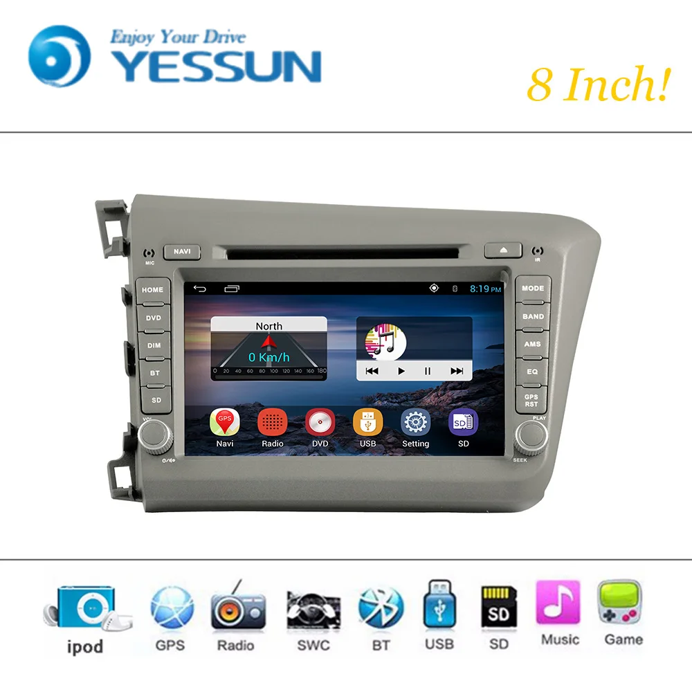 Excellent Car DVD Player Wince System For HONDA CIVIC 2012-2014 LHD Autoradio Car Radio Stereo GPS Navigation Multimedia Audio Video 4
