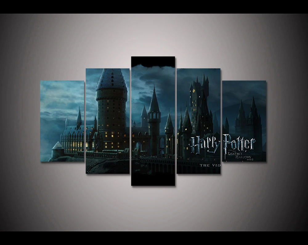 Canvas print 5 panel printed canvas painting Harry Potter movie poster