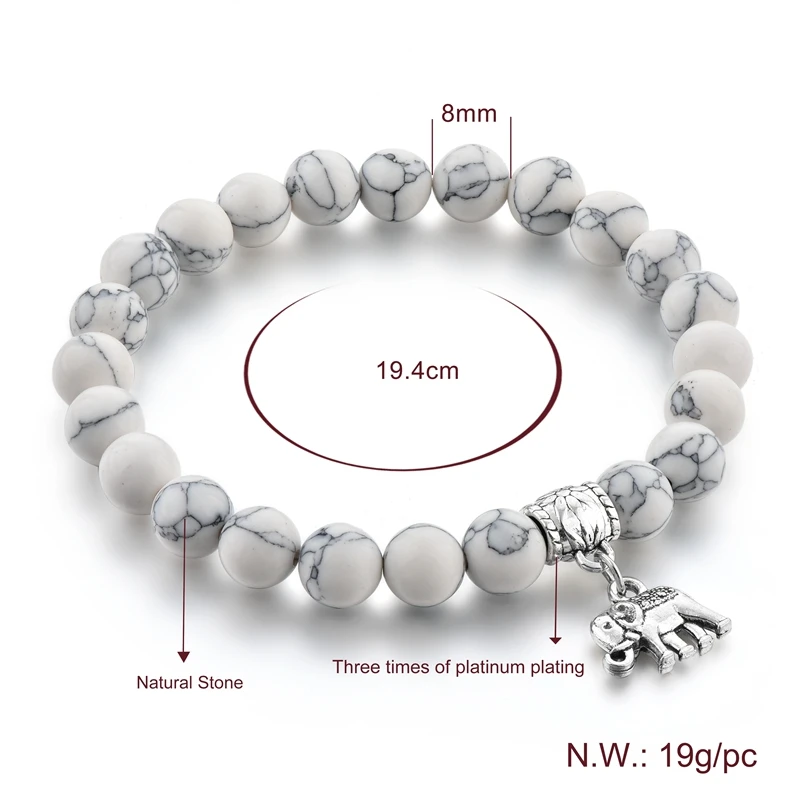 TOUCHEART White Personalized Elephant Bracelet& Bangles Charms Men Silver Luxury Brand Jewelry Making Bracelets Femme SBR180119