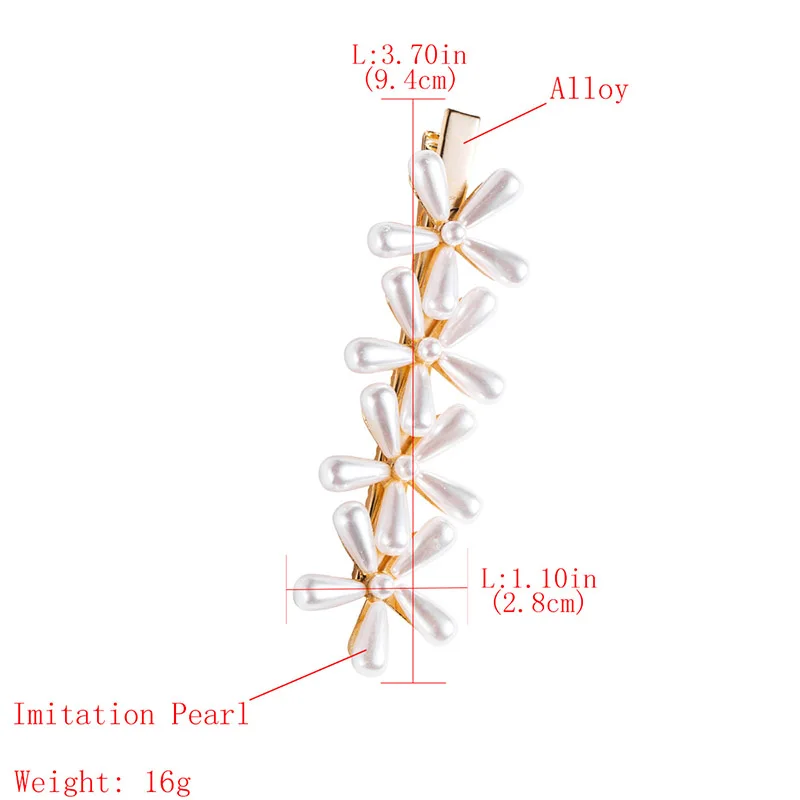1 шт. ins имитация жемчуга корейский шикарный стиль цветок заколка для волос модная заколка в виде геометрических фигур женские аксессуары для волос Прямая поставка