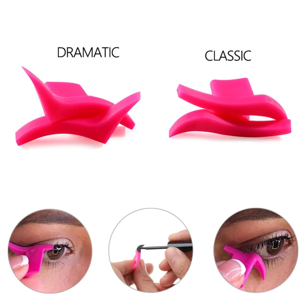 Silicone Wing Eyeliner Stamp Crease Tail Mold Seal Wing Eyeliner Stamp Easy To Wear Portable Cosmetic Makeup Tools