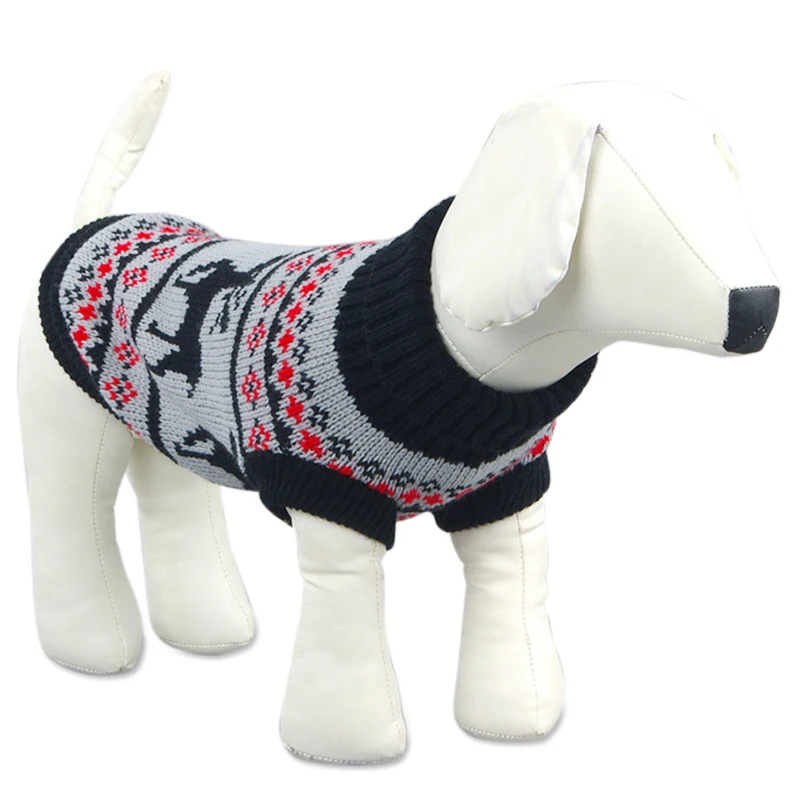 Одежда для собак с принтом, мягкий свитер для кошек, для маленьких и средних собак, Рождественский костюм для чихуахуа, одежда для щенков, худи, одежда 12y48S2