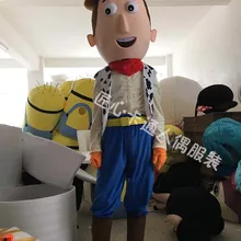 Шериф Вуди талисман мультипликационный персонаж древесный Джек Косплэй маскарадный костюм в ковбойском стиле Косплэй тема Карнавальный Костюм-маскот для взрослых